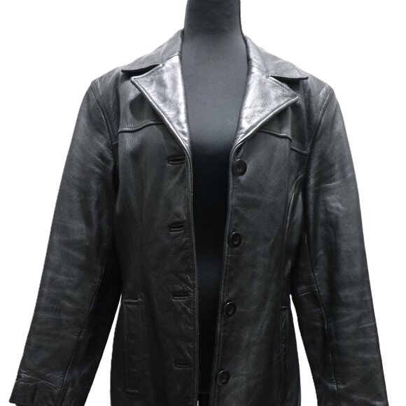 Wilsons Leather Classic Black Jacket (M) - Picture 1 of 8